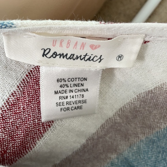 URBAN Romantics Blouse Ruffles striped cotton linen - Picture 5 of 6